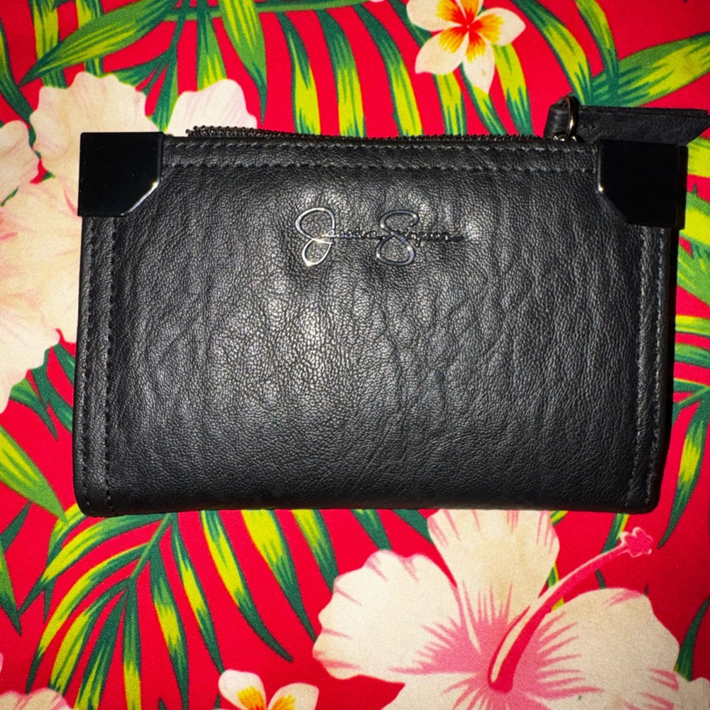 Jessica Simpson Black Leather Wallet